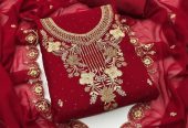 Heavy Embroidery Georgette 4-Piece | Party Wear Salwar Kameez Set